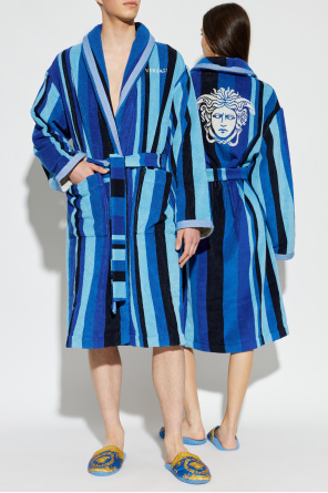 Versace Home Cotton bathrobe with pockets