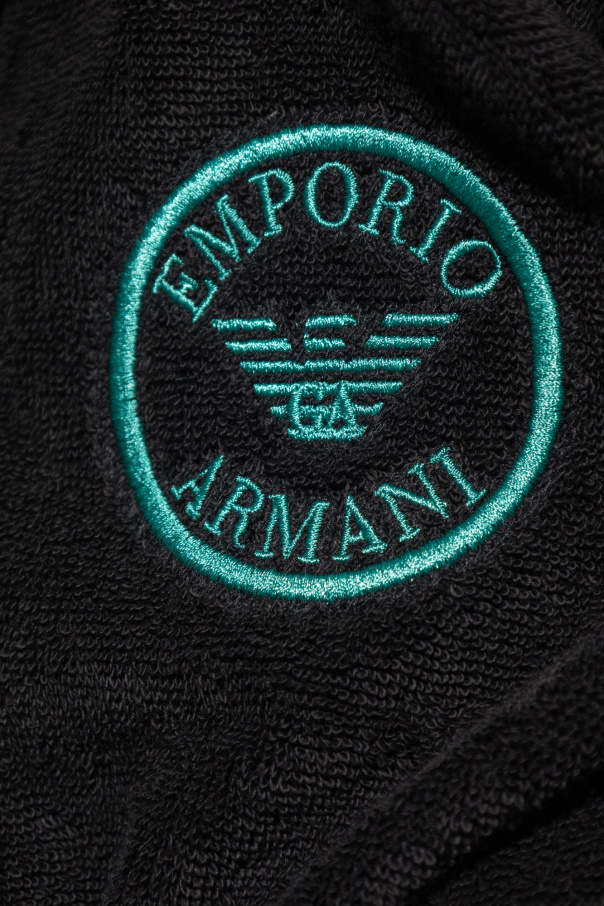 Emporio Armani Рюкзак на одне плече слінг шкіряний чорний armani 821