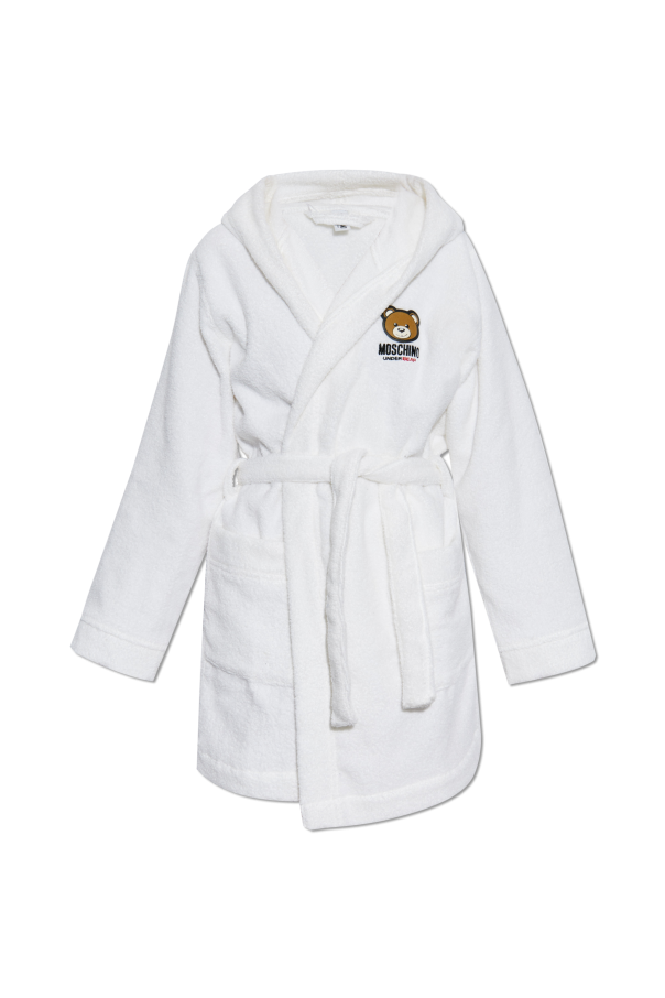 Cotton bathrobe with hood, zdjęcie 1 Cotton bathrobe with hood od Moschino