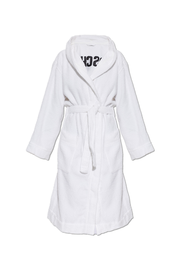 Cotton bathrobe with hood od Moschino