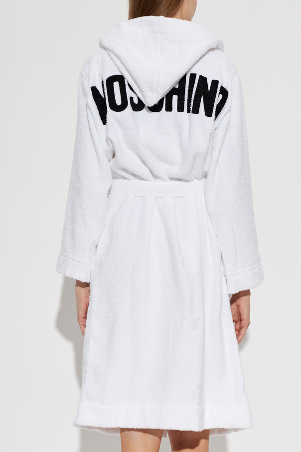 Moschino Cotton bathrobe with hood