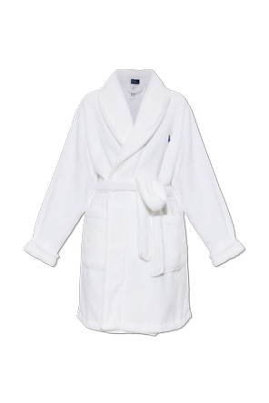 Cotton bathrobe with logo