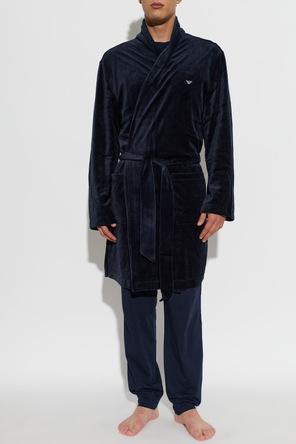 Emporio Armani Men's Belted Robe – Deep Navy by Emporio Armani