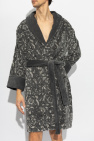 Versace Home GREY Bathrobe with Barocco pattern