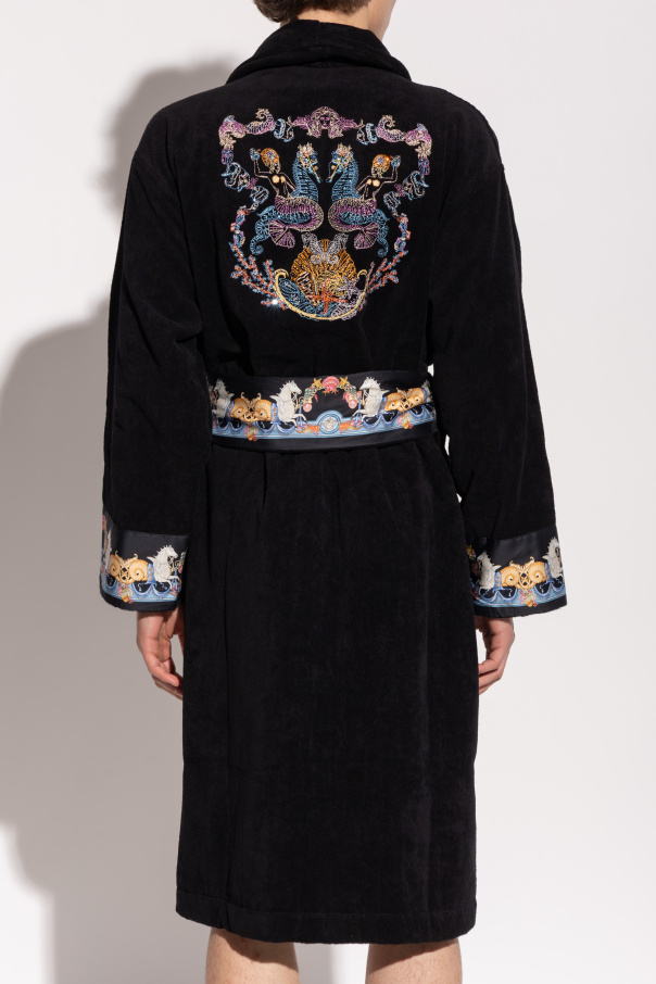 Versace Home Bademantel mit Gürtel