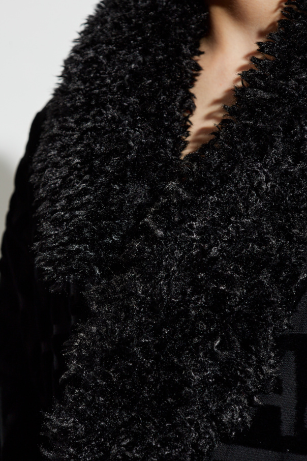 Versace Home Dressing gown finished with faux fur