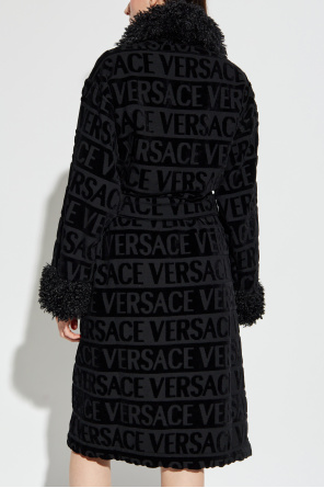 Versace Home Dressing gown finished with faux fur