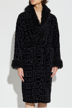 Versace Home Dressing gown finished with faux fur