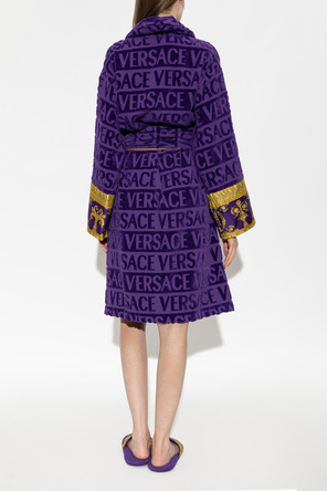 Versace Home Cotton robe with belt