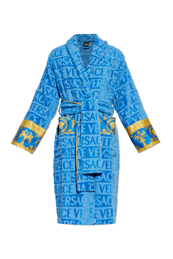 Cotton bathrobe with pockets od Versace Home