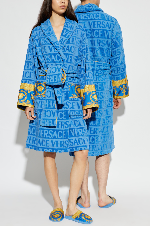 Versace Home Cotton bathrobe with pockets