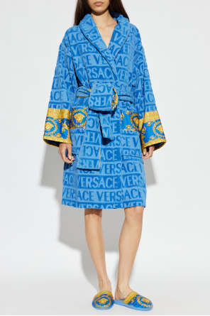 Versace Home Cotton bathrobe with pockets