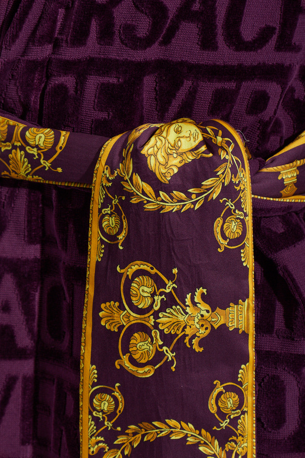 Versace Home Памучен халат с колан