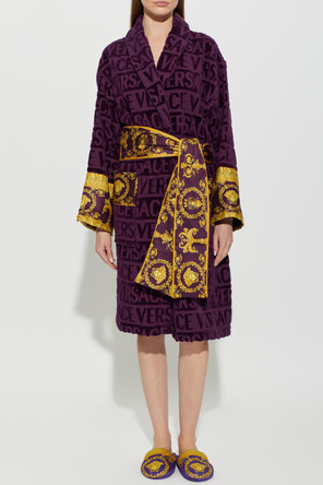 Versace Home Памучен халат с колан