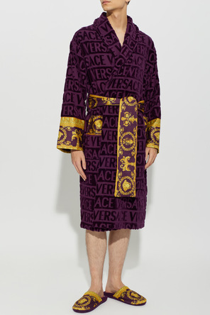 Versace Home Памучен халат с колан