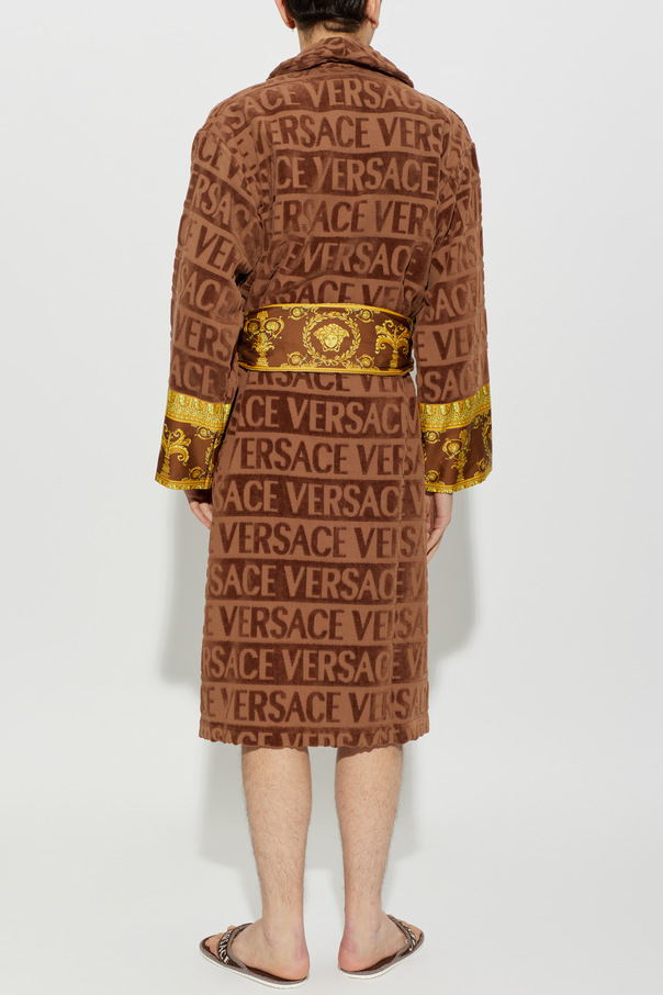 Versace Home Памучен халат с колан