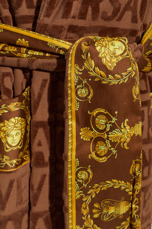 Versace Home Памучен халат с колан