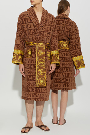 Versace Home Памучен халат с колан