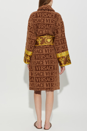 Versace Home Памучен халат с колан