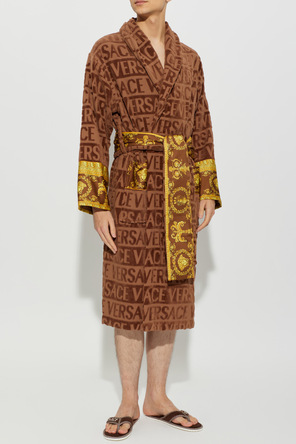 Versace Home Памучен халат с колан