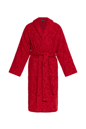 Cotton bathrobe with Barocco pattern