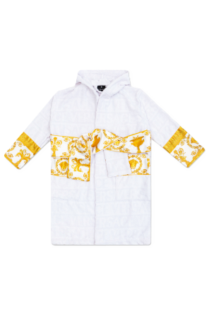 Patterned bathrobe fo kids od Versace Home