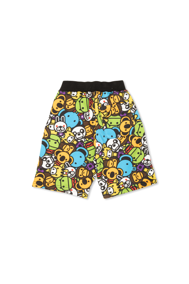 A BATHING APE® Kids Printed shorts