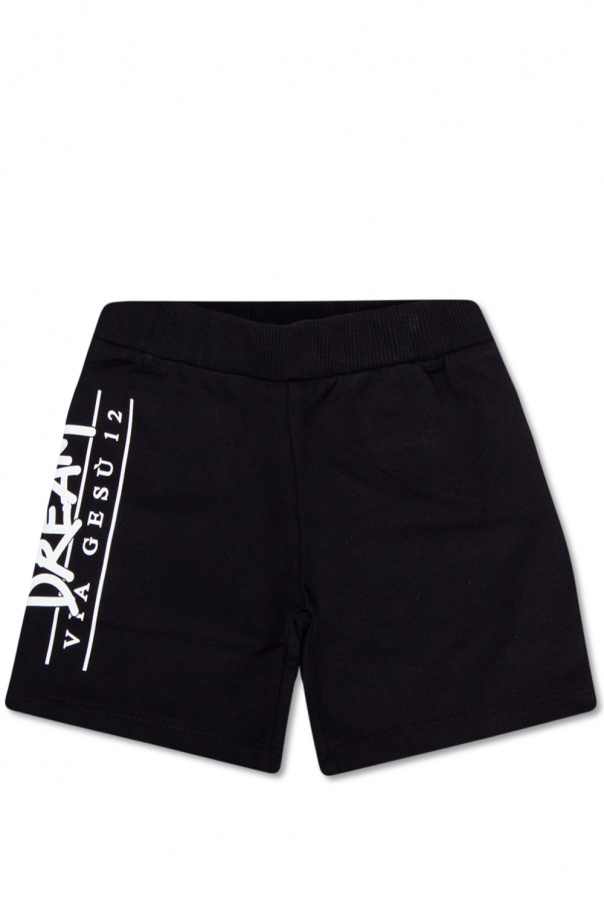 Versace Kids Shorts with ‘Dream via Ges’ logo