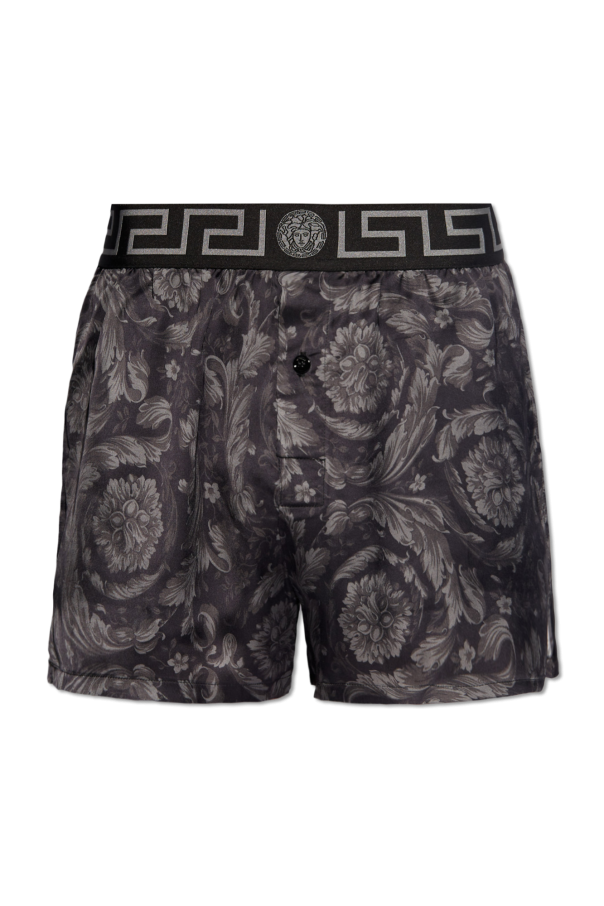 Versace Silk pyjama Mountain shorts