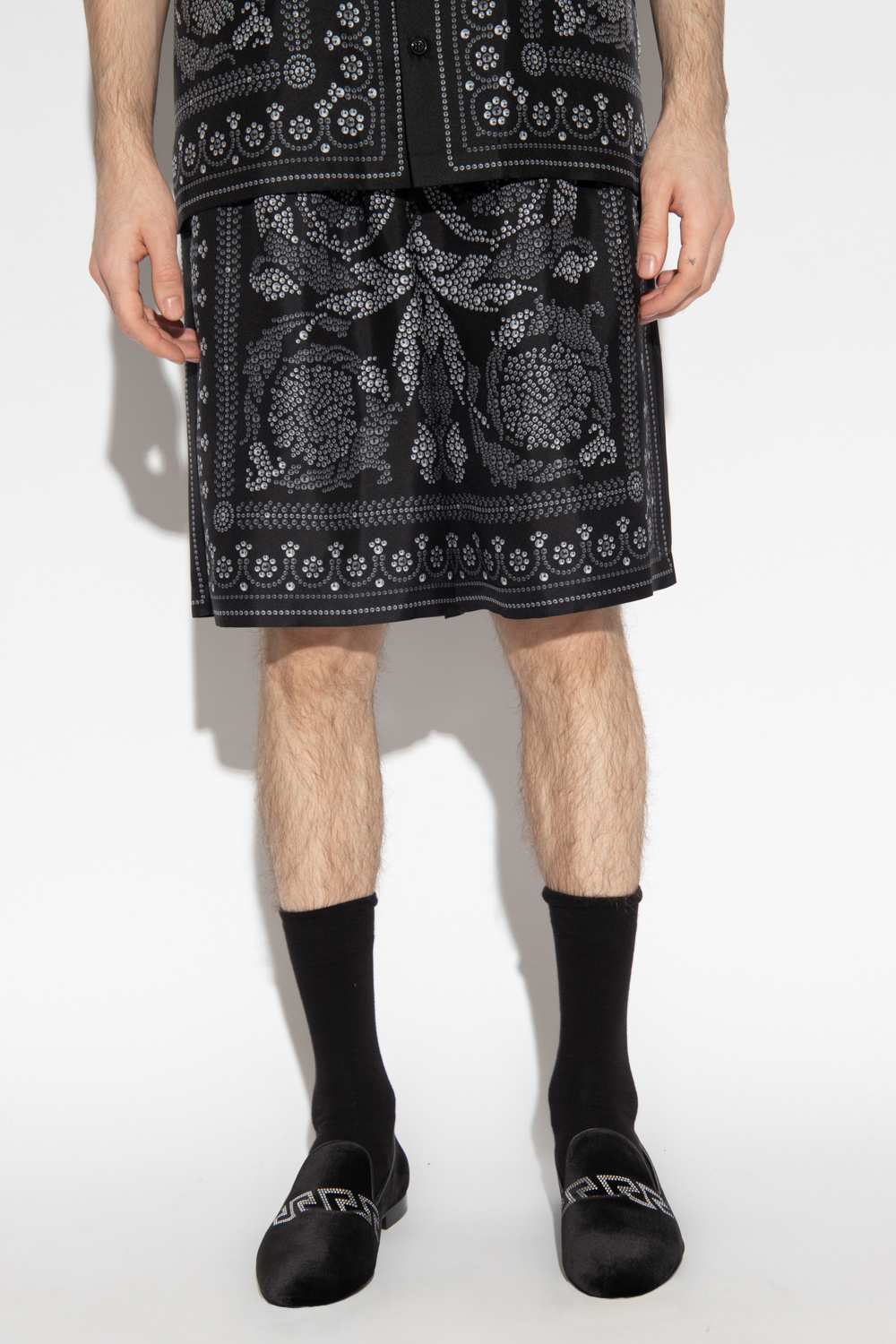 Versace Silk nero shorts