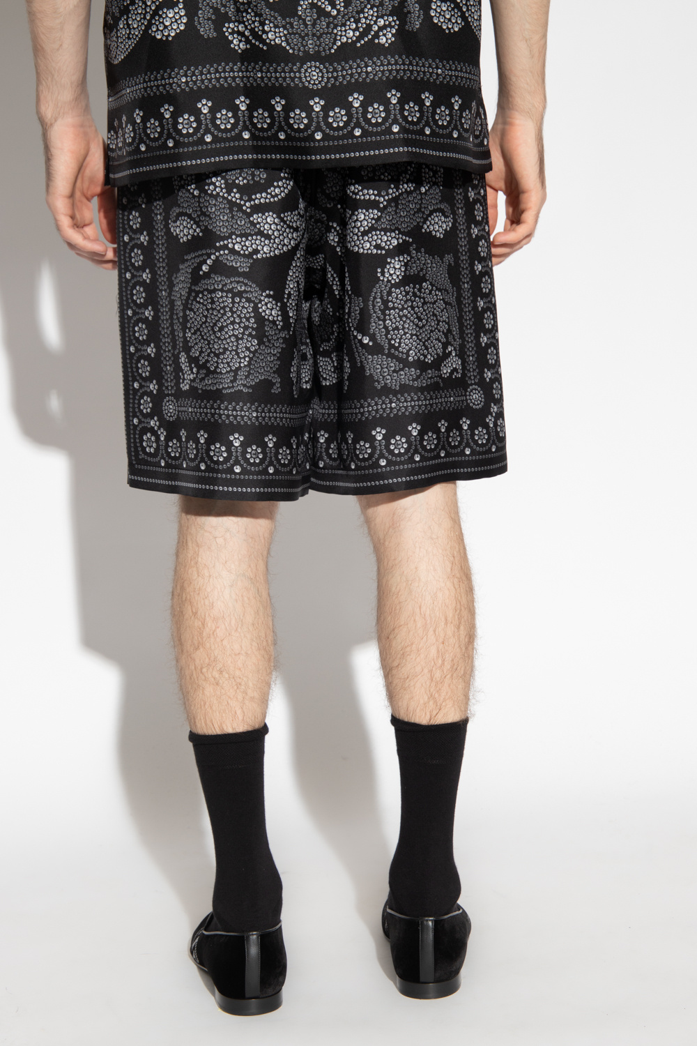 Versace Silk nero shorts