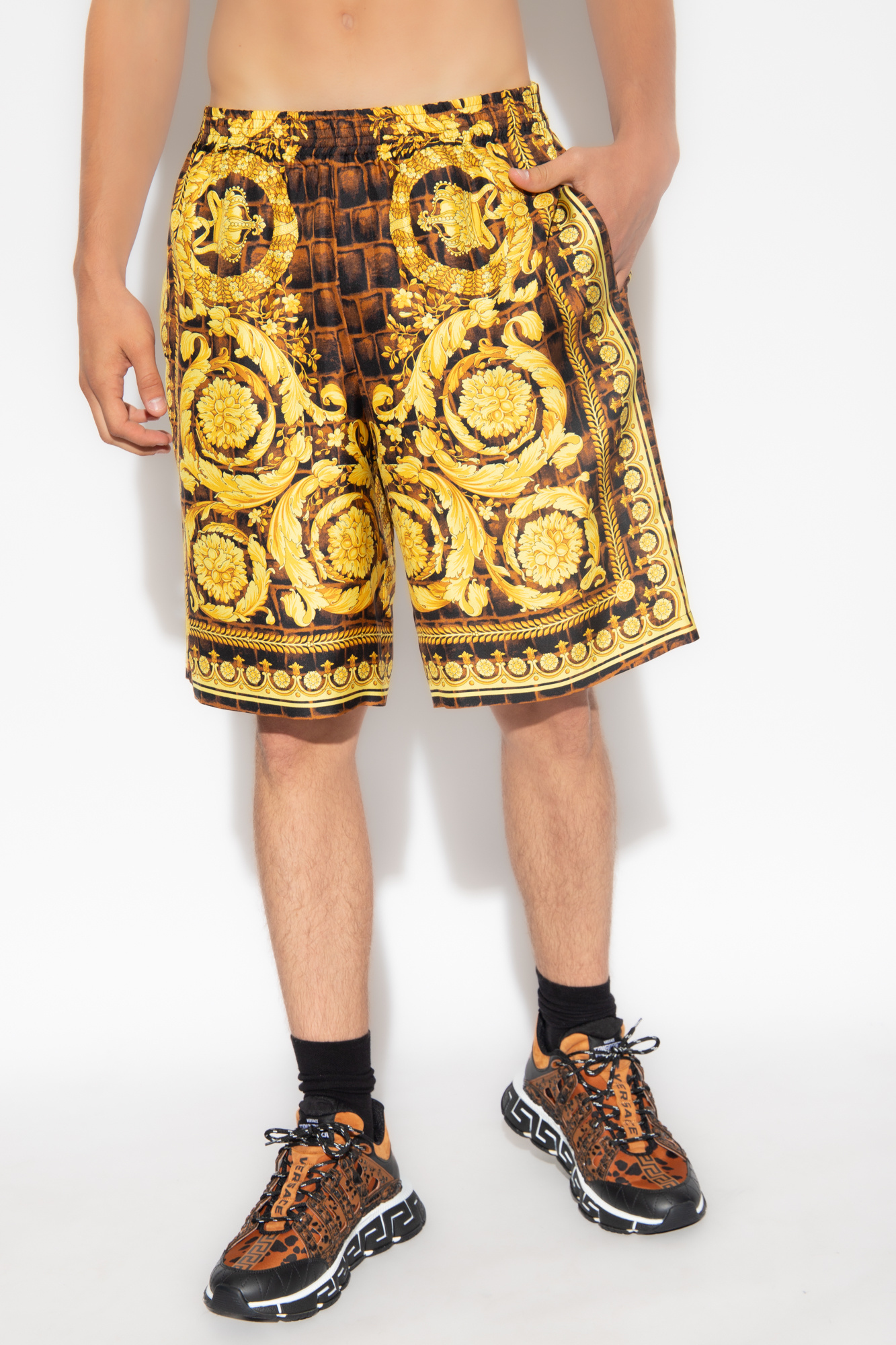 Versace Silk Bermuda shorts