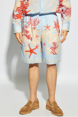 Versace Shorts with `Barocco Sea` pattern