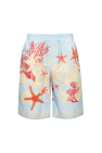 Versace BLUE Shorts with `Barocco Sea` pattern