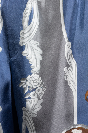 Versace Silk shorts with Medusa Cameo print