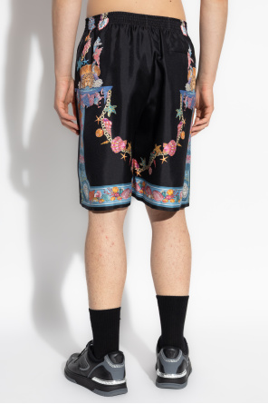 Versace Seidenshorts mit Print "Coral Theatre"