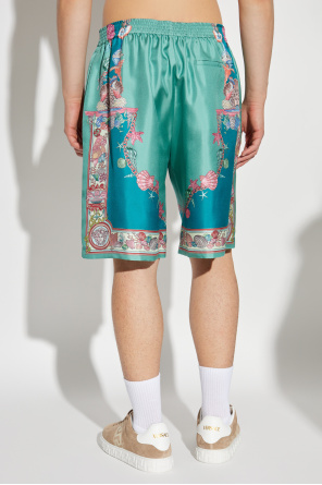 Versace Seidenshorts mit Print "Coral Theatre"