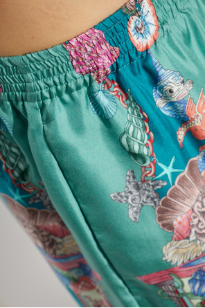 Versace Seidenshorts mit Print "Coral Theatre"