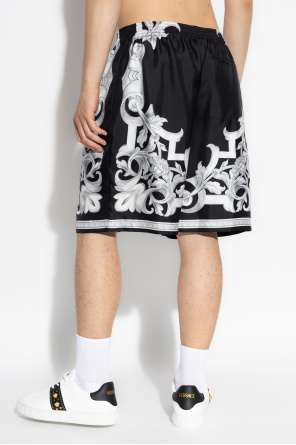 Versace Silk shorts with "Architectural Baroque" print