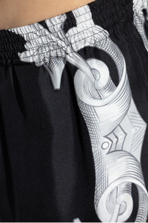 Versace Silk shorts with "Architectural Baroque" print