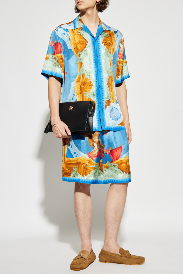 Versace Seidenshorts mit Print