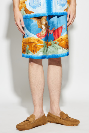 Versace Seidenshorts mit Print