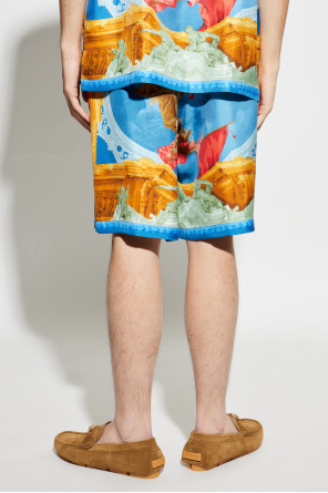Versace Seidenshorts mit Print