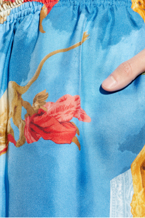 Versace Seidenshorts mit Print