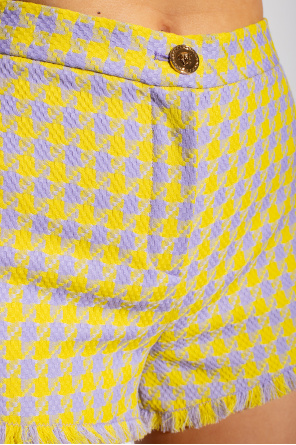 Versace Checked tweed bridesmaids shorts