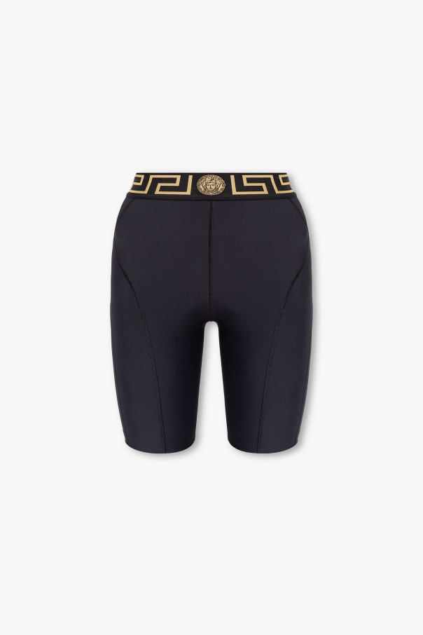 Versace Short linen leggings