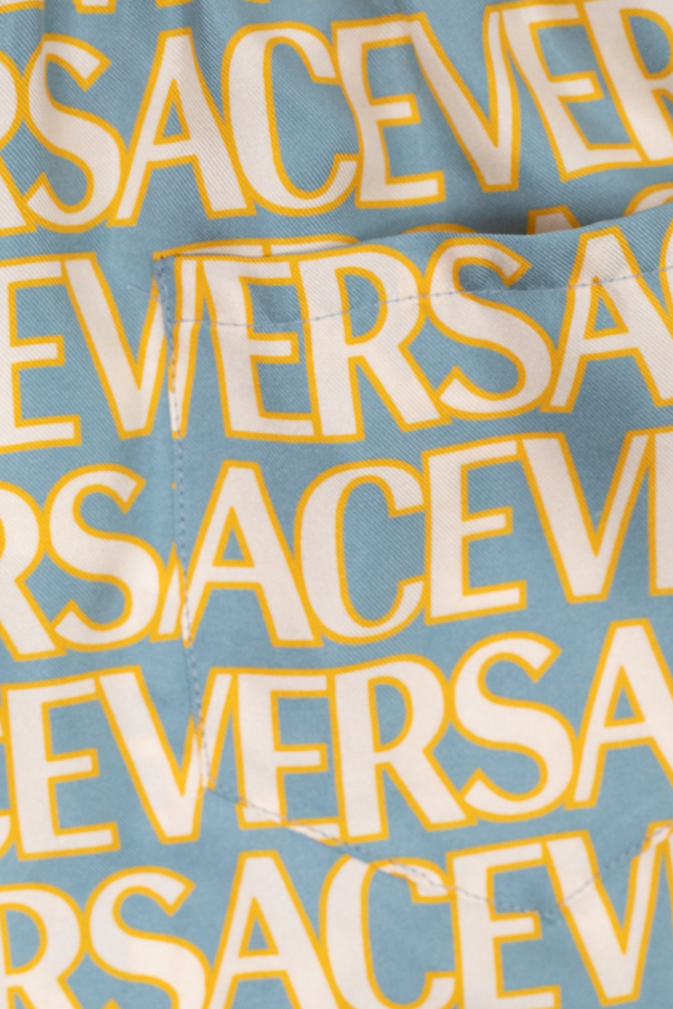 Versace Kids Moschino organic-cotton logo track pants
