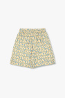 Versace Kids Silk shorts with logo
