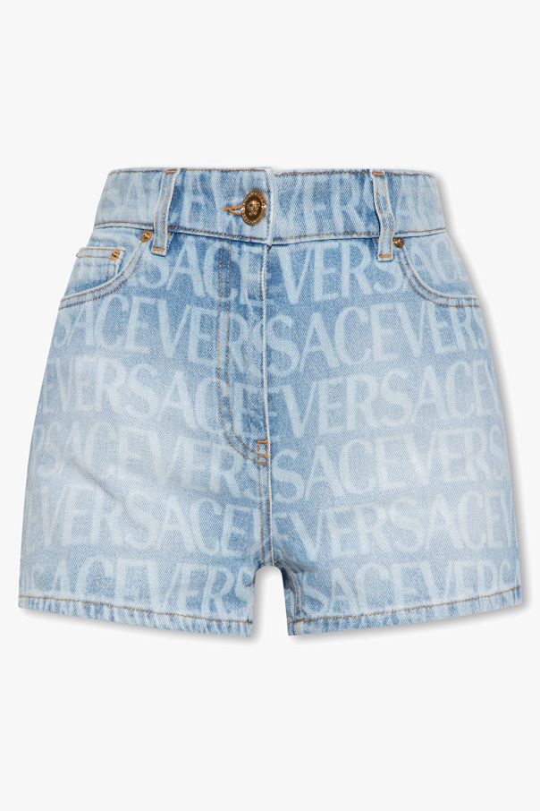 Versace Denim shorts with logo