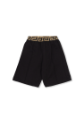 Versace Kids BLACK Shorts with logo